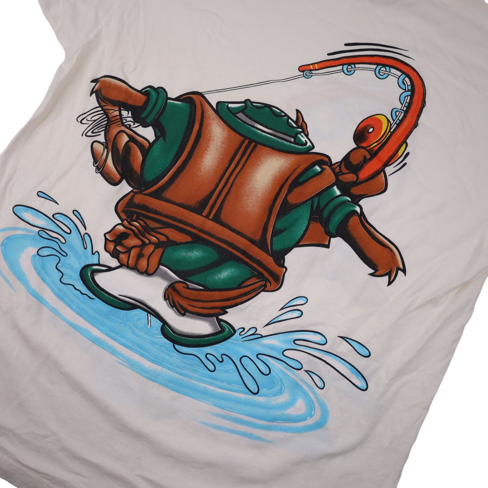 Vintage Vintage Looney Tunes Fishing Taz Front Back Print Graphic T Size US XL / EU 56 / 4 - 10 Thumbnail