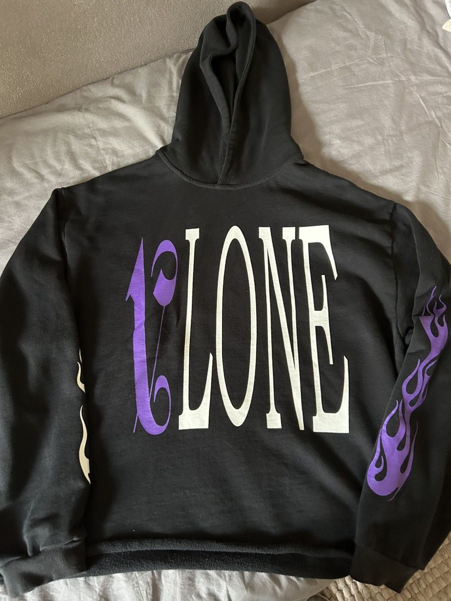 image of Vlone X Palm Angels Hoodie in Black, Men's (Size XL)