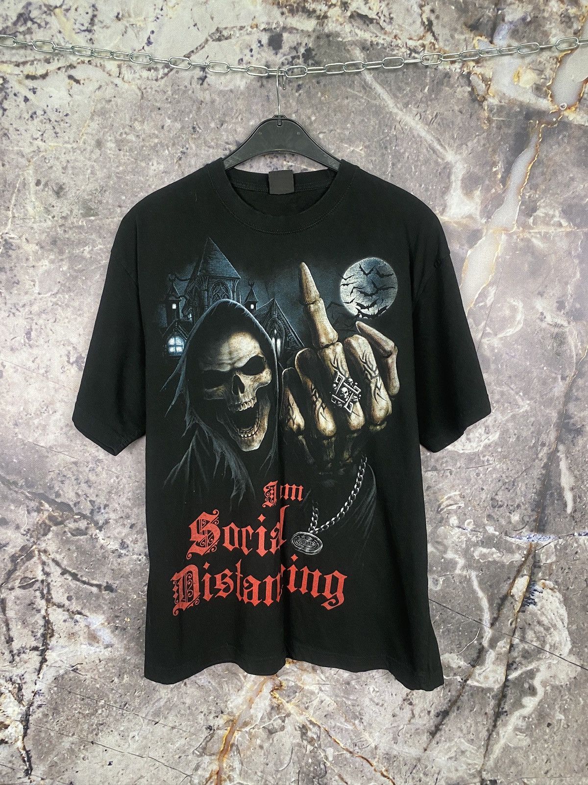 Vintage Men’s Spiral T-Shirt Skeleton Size XXL Size US XXL / EU 58 / 5 - 1 Thumbnail