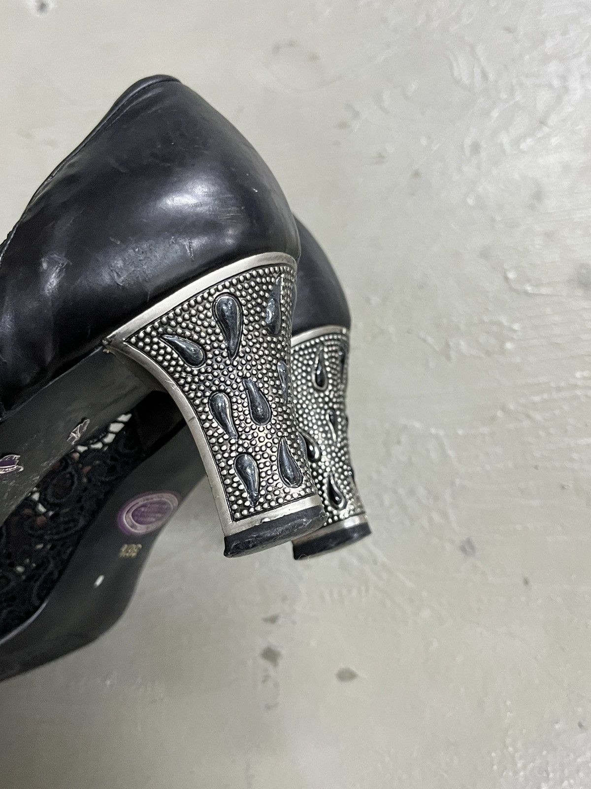 Vintage Vintage Claude Monet Lace Christian Louboutin Style Heels Size US 6.5 / IT 36.5 - 3 Thumbnail