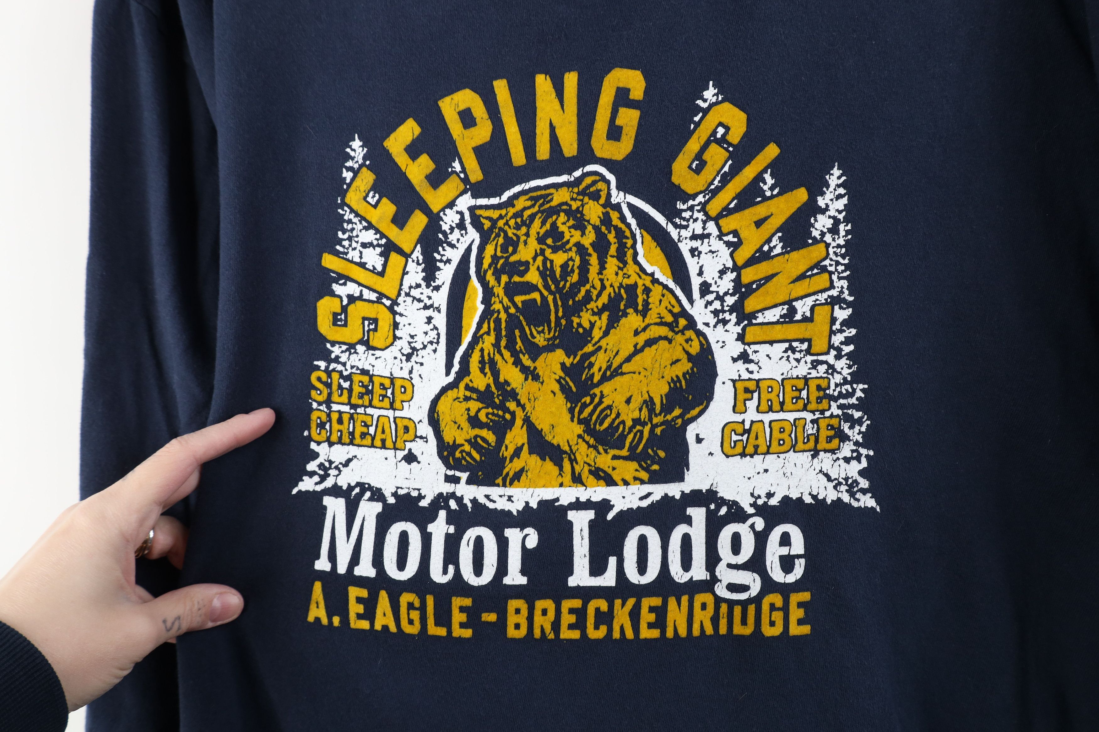 American Eagle Outfitters Vintage Y2K American Eagle Bear Long Sleeve T-Shirt Blue Size US XXL / EU 58 / 5 - 4 Thumbnail