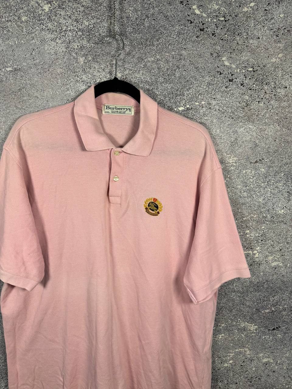 Burberry × Vintage Vintage Burberrys Pink Polos Logo 2XL Size Oldmoney Size US XXL / EU 58 / 5 - 2 Thumbnail