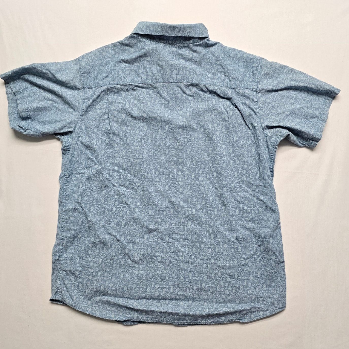 Columbia Columbia Shirt Blue L Short Sleeve Camping Print Button Up Size US L / EU 52-54 / 3 - 6 Thumbnail