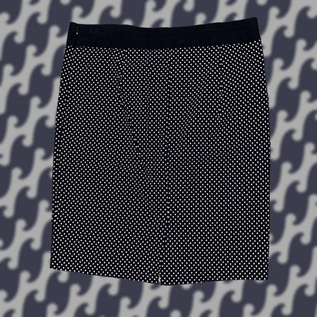 Vintage The Limited Exact Stretch Polka Dot Black Pencil Skirt Women’s Size 10 EUC Size 32" / US 10 / IT 46 - 1 Thumbnail