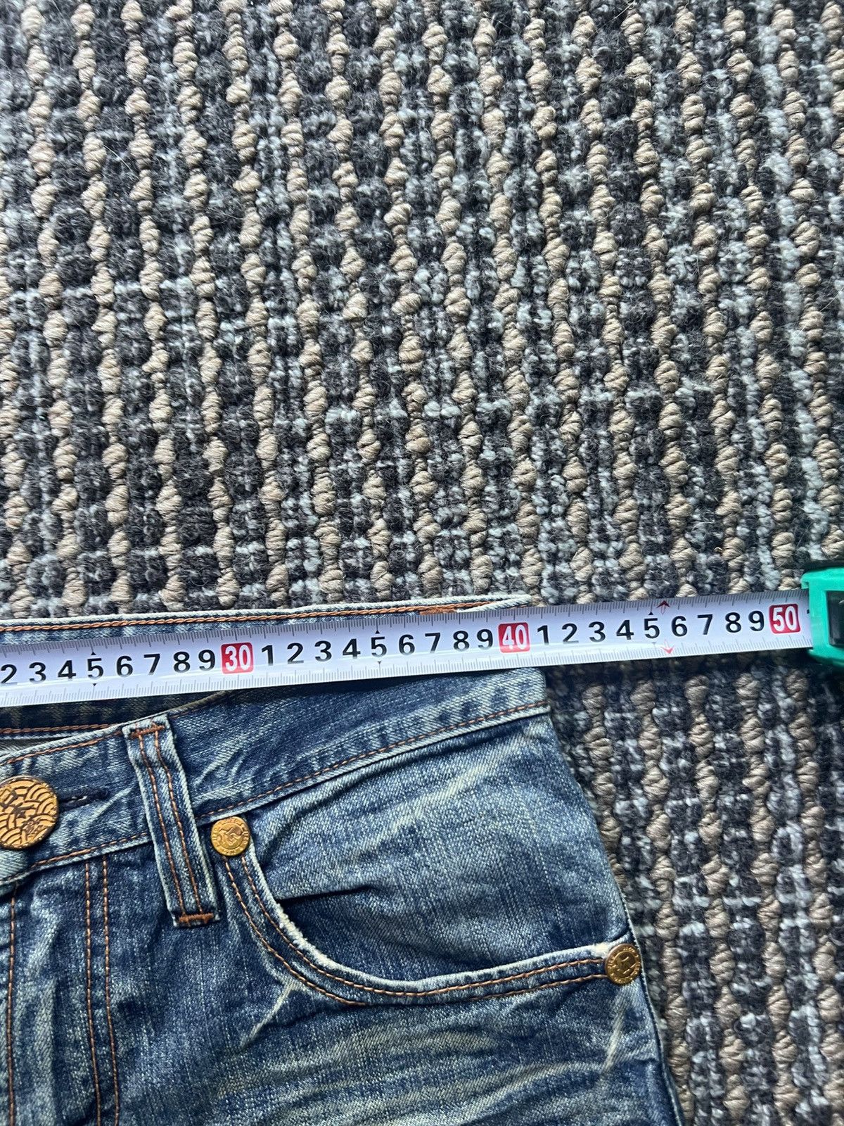 Japanese Brand 00’s Nippon Blue Embroided Demon Evisu Style Japan Jeans Y2K Size US 30 / EU 46 - 9 Thumbnail