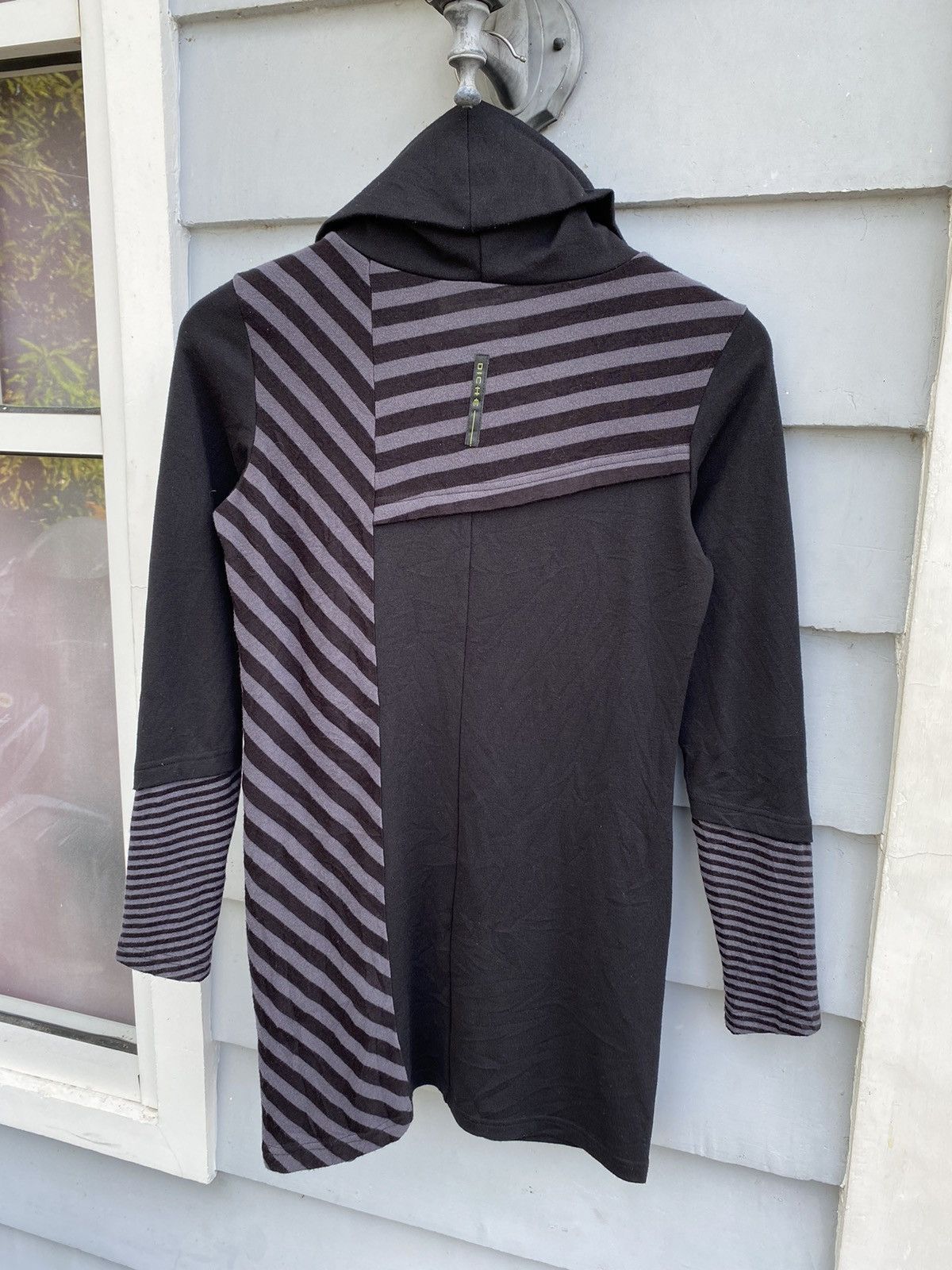 Japanese Brand Diche Nocturne Stich Stripe Highneck Dress Size ONE SIZE - 2 Thumbnail