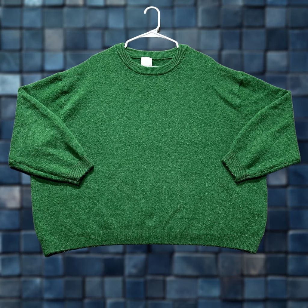 H&M H&M Sweater Womens 4XL Green Knit Crew Neck Polyester Acrylic Wool Blend Stretch Size XXL / US 16-18 / IT 52-54 - 1 Thumbnail