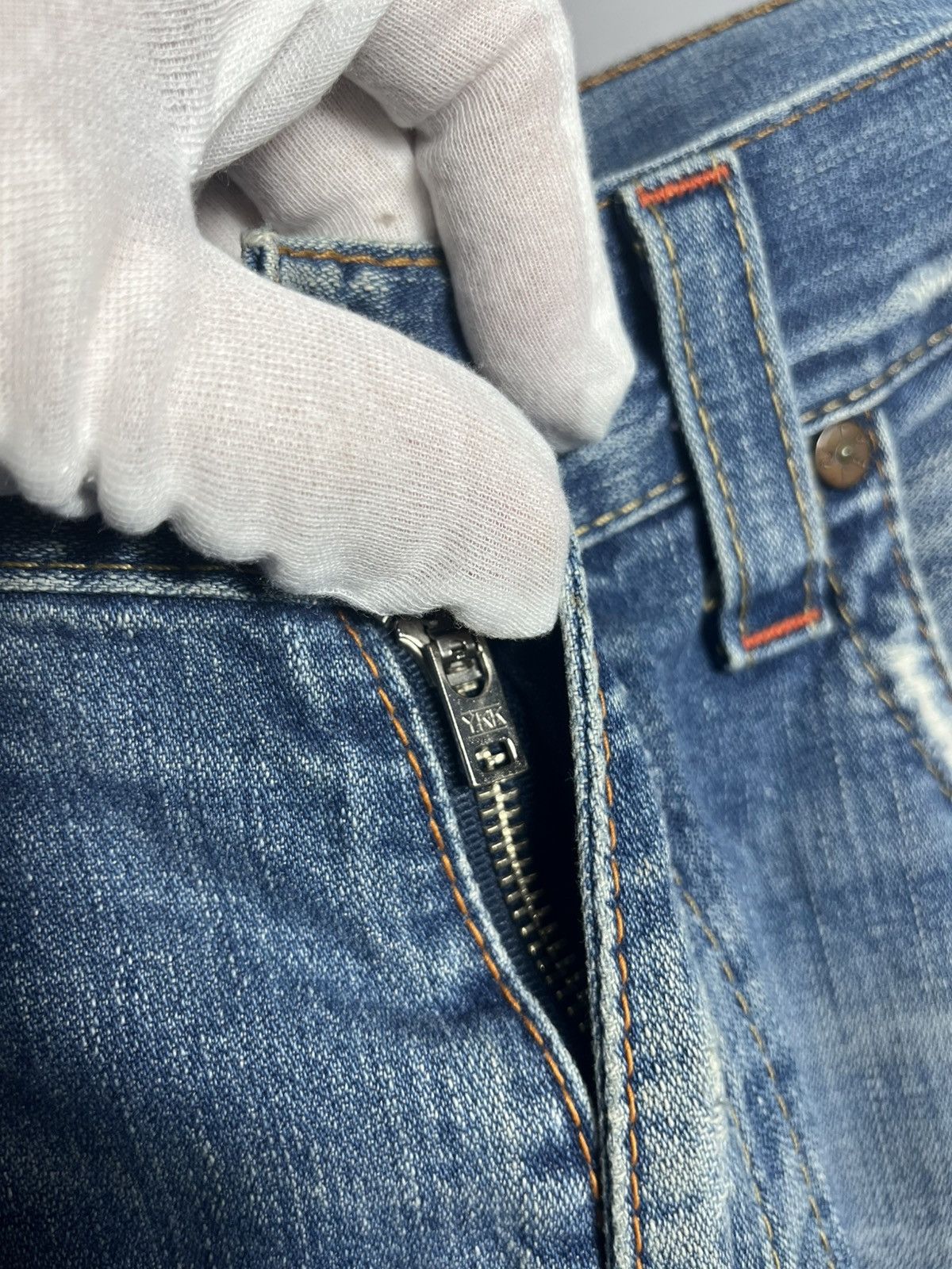 True Religion True Religion Joey Flare Distressed Jeans Denim Blue Size US 36 / EU 52 - 4 Thumbnail