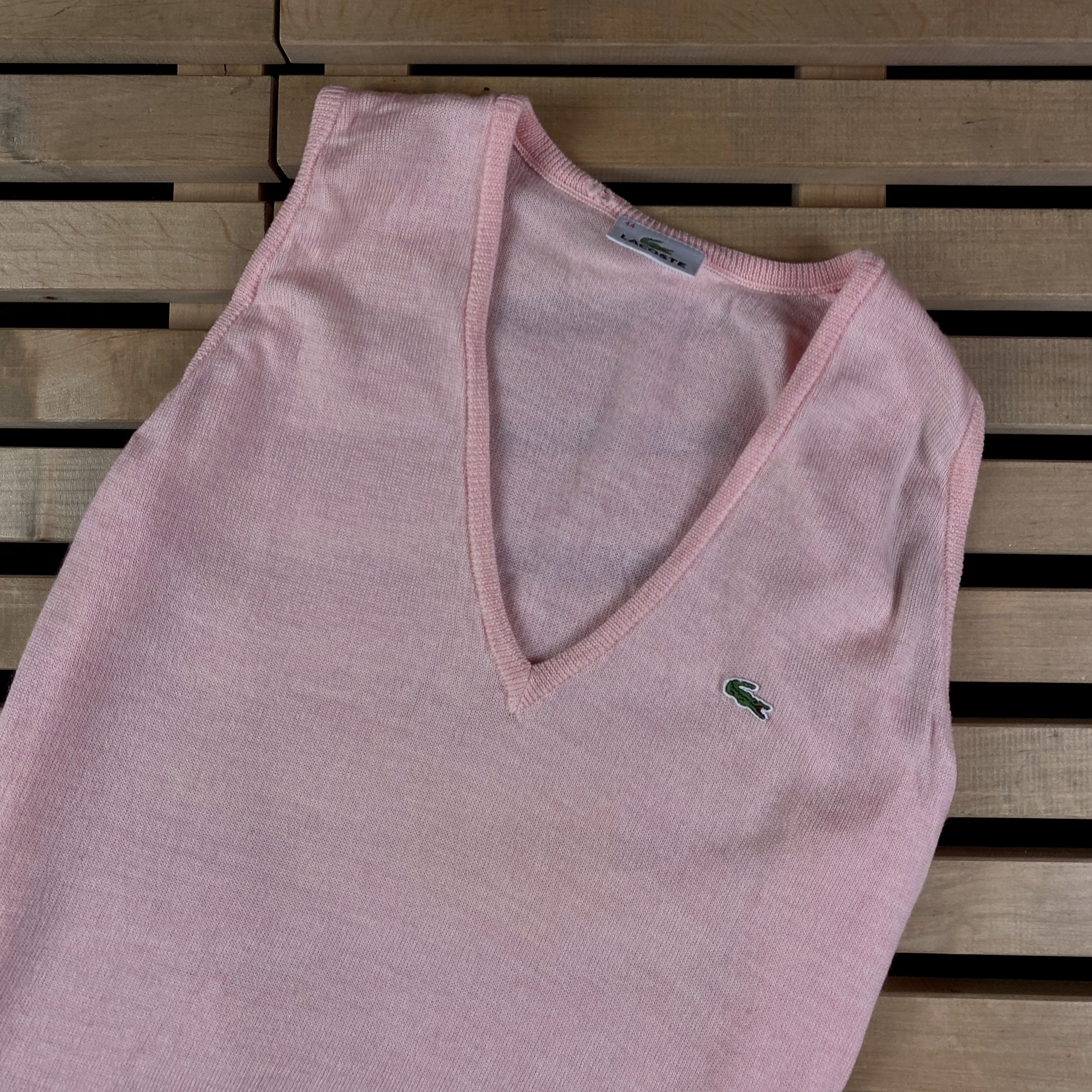 Lacoste Mens Vintage Sleeveless Vest Sweater Lacote Size 44 Wool Size US M / EU 48-50 / 2 - 2 Thumbnail