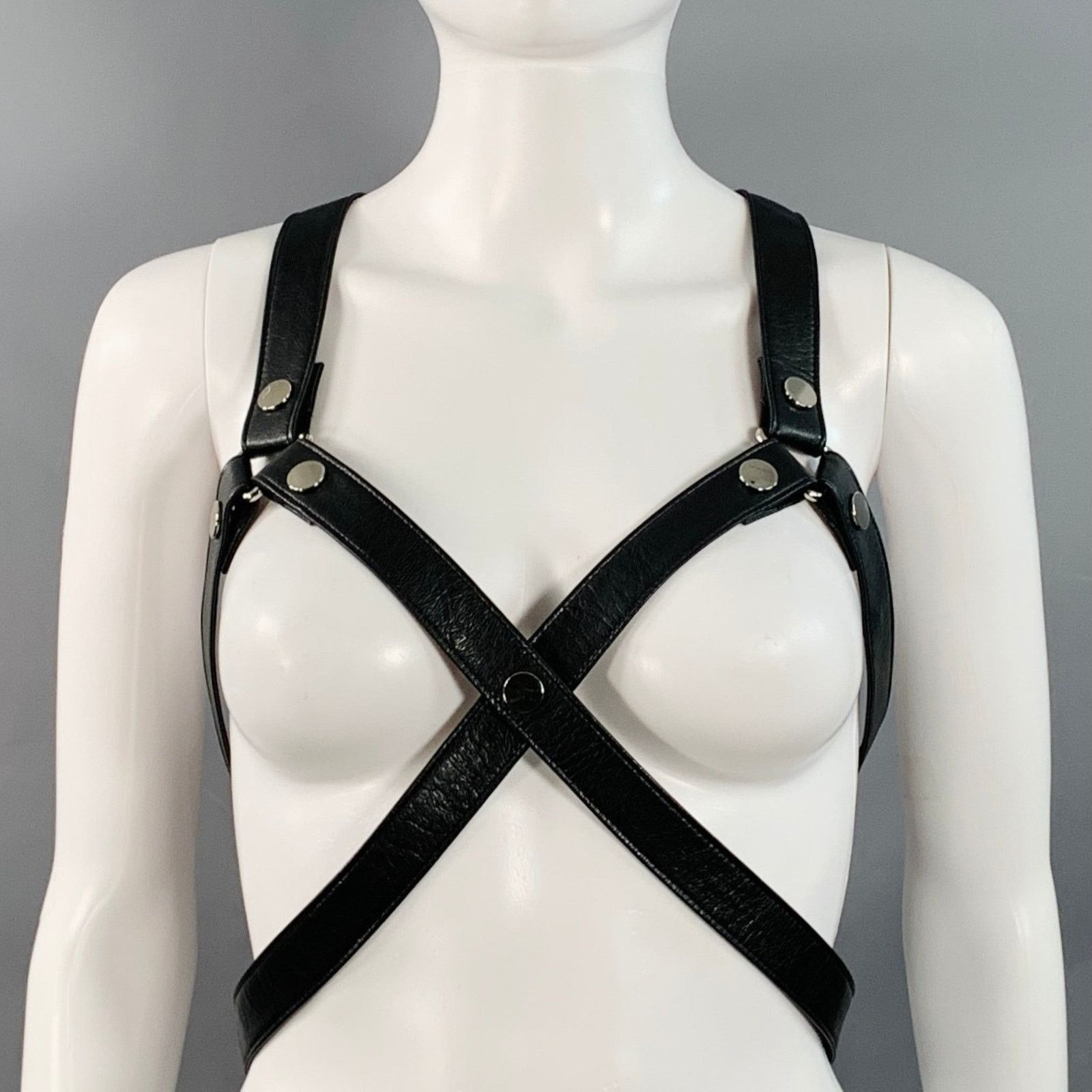 Junya Watanabe JUNYA WATANABE One Size Black Studded Leather Harness Belt Size ONE SIZE - 1 Thumbnail