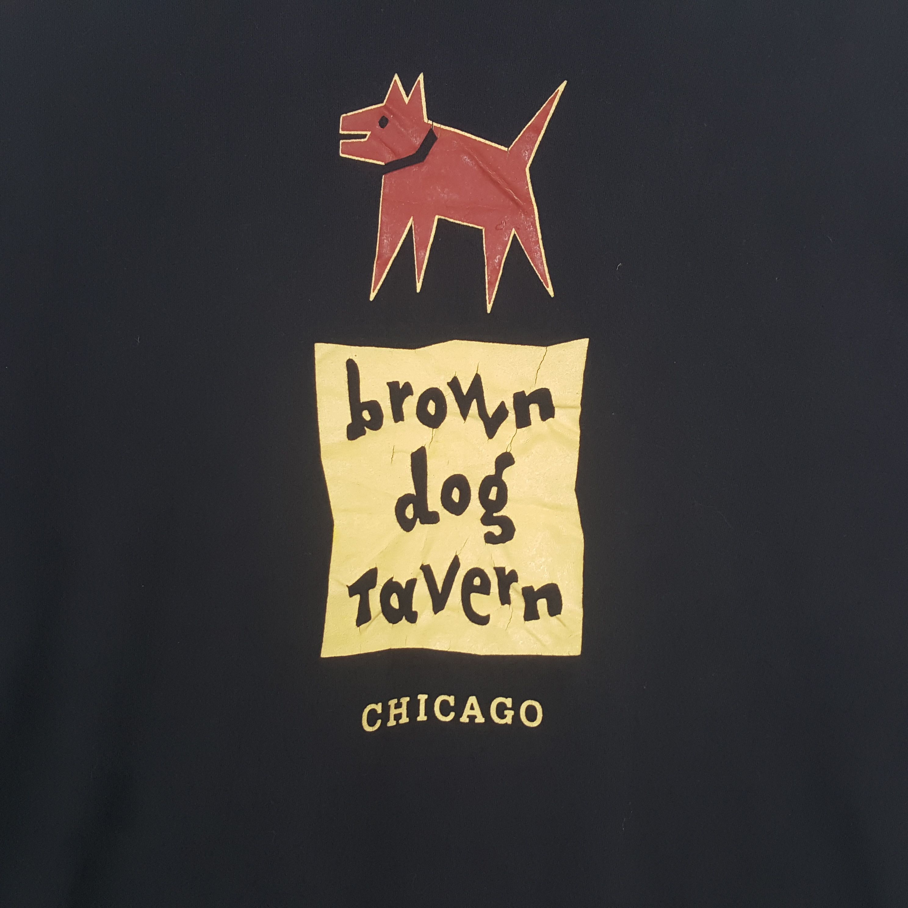 Vintage Brown Dog Tavern Chicago Tshirt RR25 Size US XL / EU 56 / 4 - 2 Thumbnail