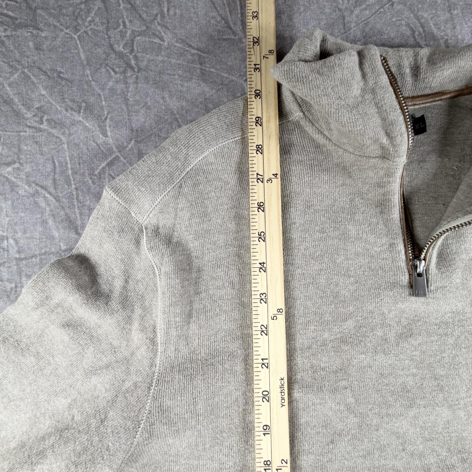 Other Ralph Lauren Sweater Men's XL Brown Quarter Zip 100% Cotton Size US XL / EU 56 / 4 - 3 Thumbnail