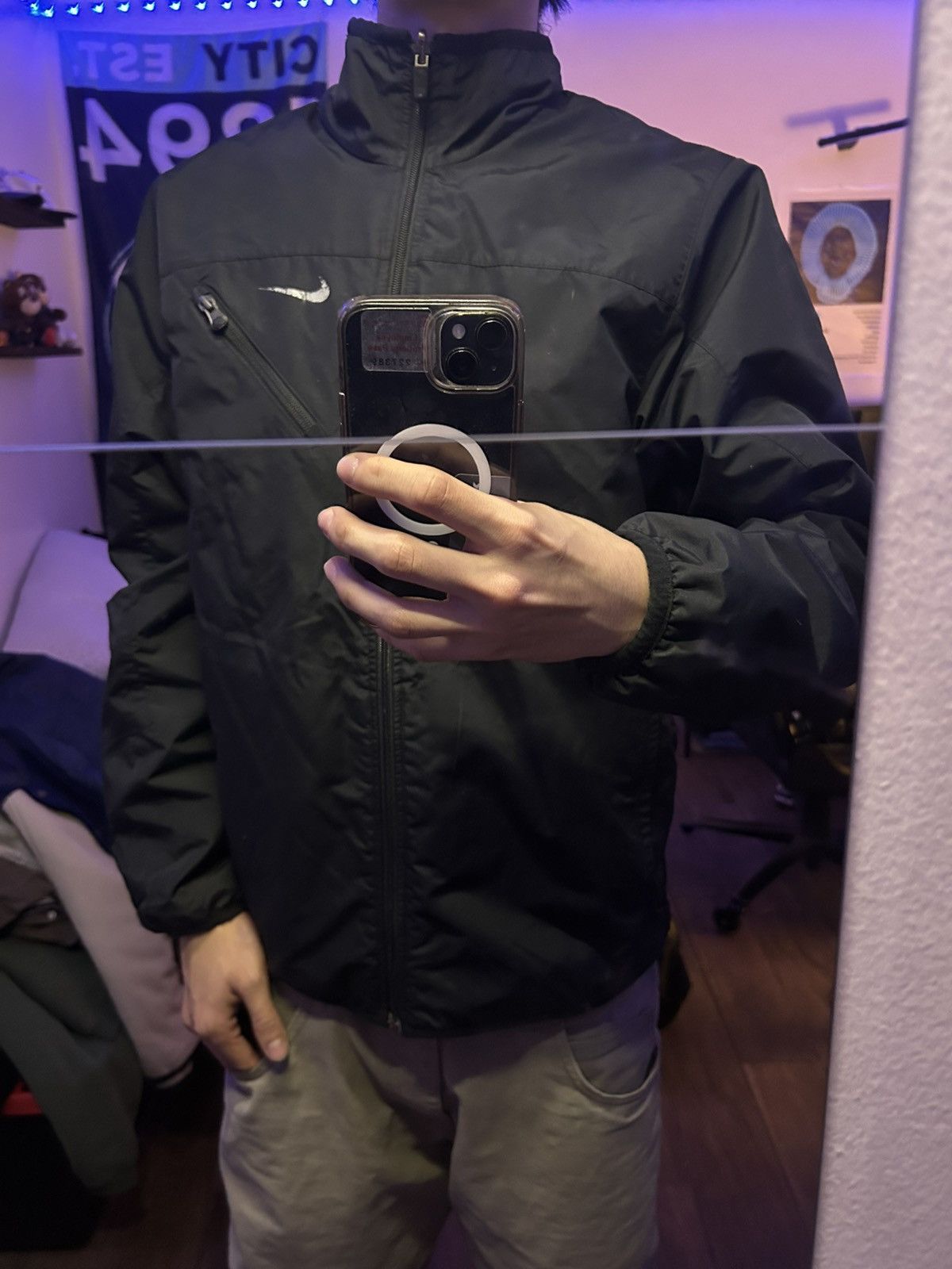 Nike × Vintage Reversible Nike Fleece Jacket Size US L / EU 52-54 / 3 - 3 Thumbnail