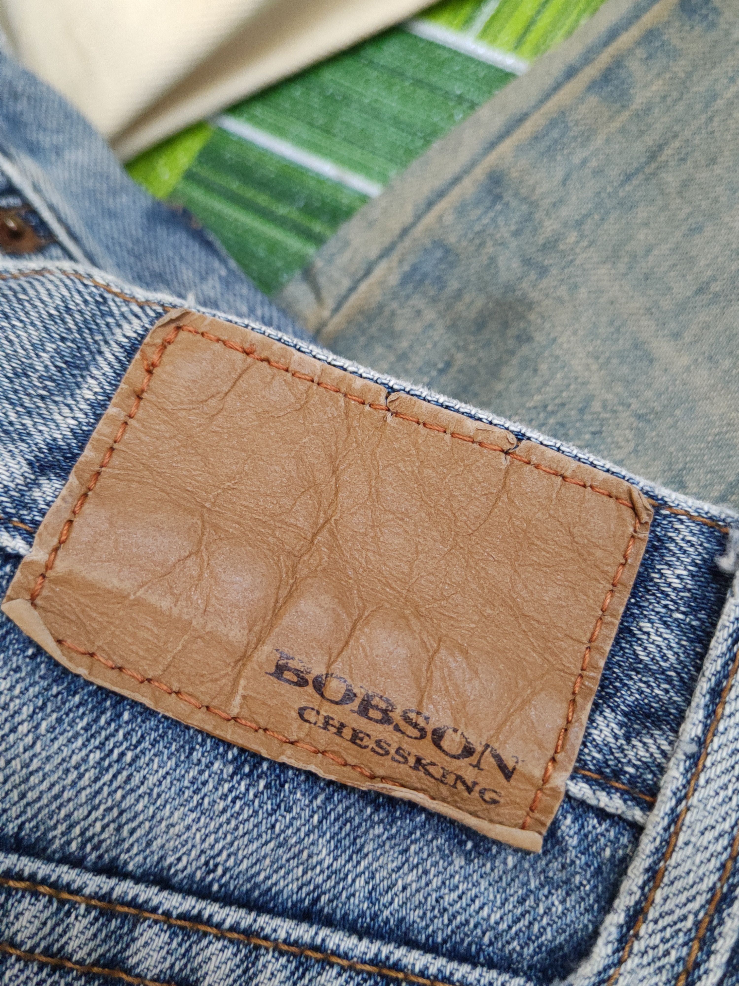 Vintage Bobson Blue Distressed Ripped vintage denim Jeans #W1480 Size US 31 - 15 Thumbnail