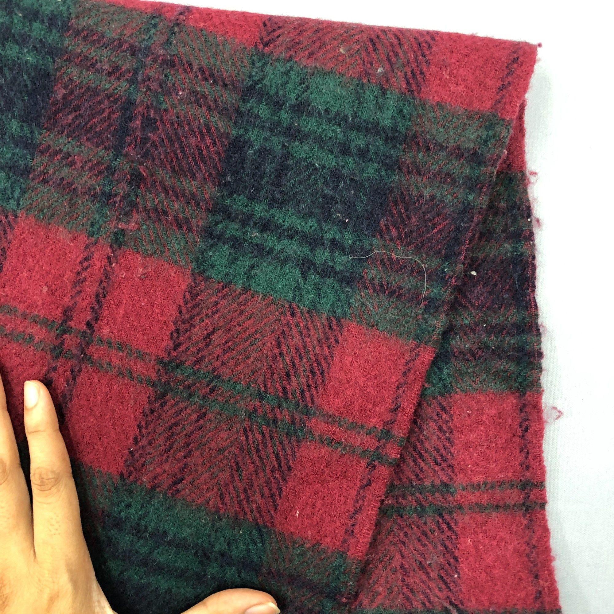 Japanese Brand Vintage Oliver Scarf Muffler Wool Plaid Cashmere Scarves Size ONE SIZE - 5 Thumbnail