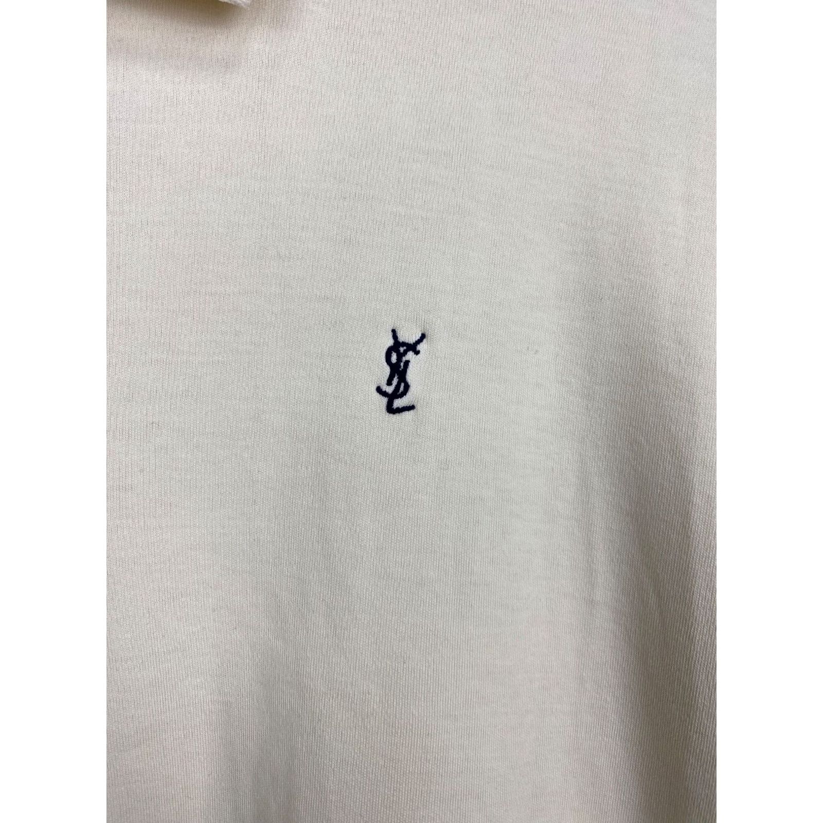 Yves Saint Laurent VINTAGE Yves Saint Laurent Pour Homme Polo T-Shirt XL Beige Mens 90s 90s YSL Polo T-Shirt Beige XL Men Polo 90s beige Size US XL / EU 56 / 4 - 4 Thumbnail