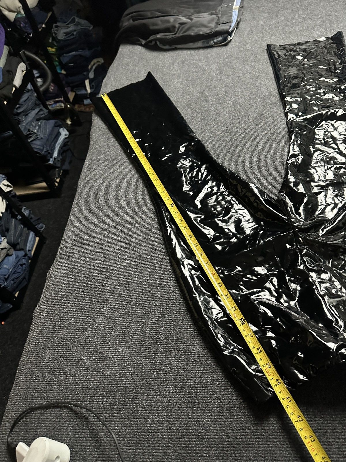 Other SEXY 18+ 🚨 LUXURY BLACK PATENT LATEX Y2K PANTS Size 26" / US 2 / IT 38 - 17 Thumbnail
