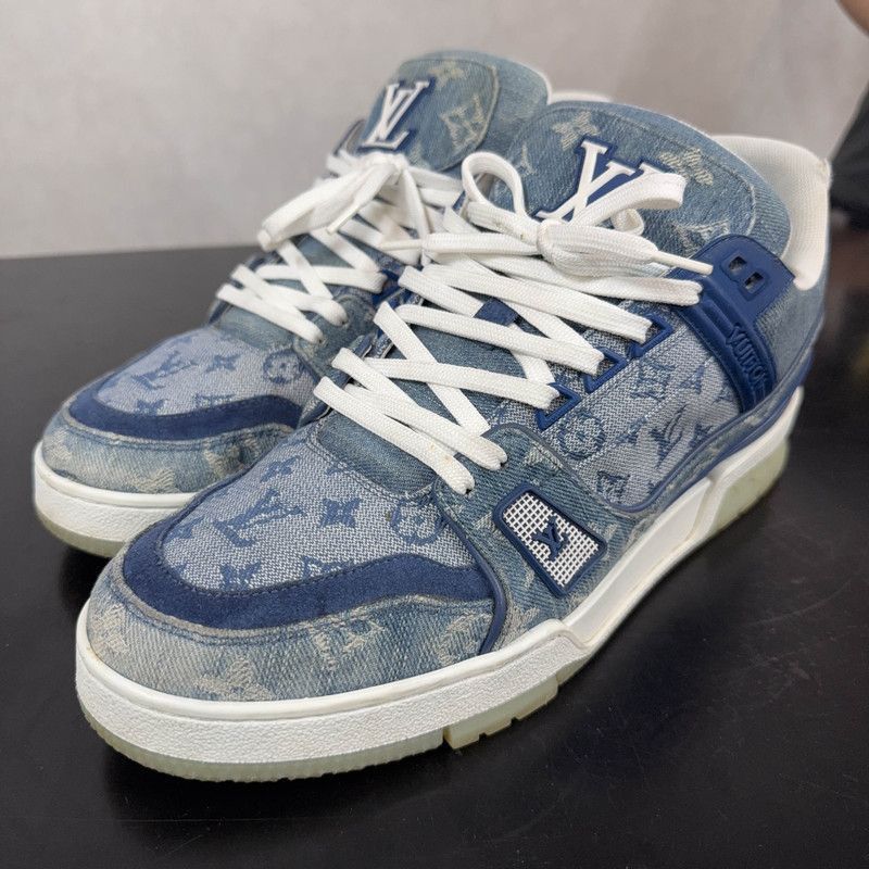 Louis Vuitton Louis Vuitton Blue Trainer Sneakers for Sport -2508 Size US 9.5 / EU 42-43 - 1 Thumbnail