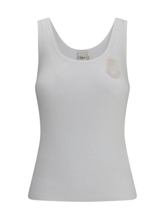 Chloe CHLOE Women Tops CH25AJH12176 101 WHITE Size M / US 6-8 / IT 42-44 - 1 Thumbnail