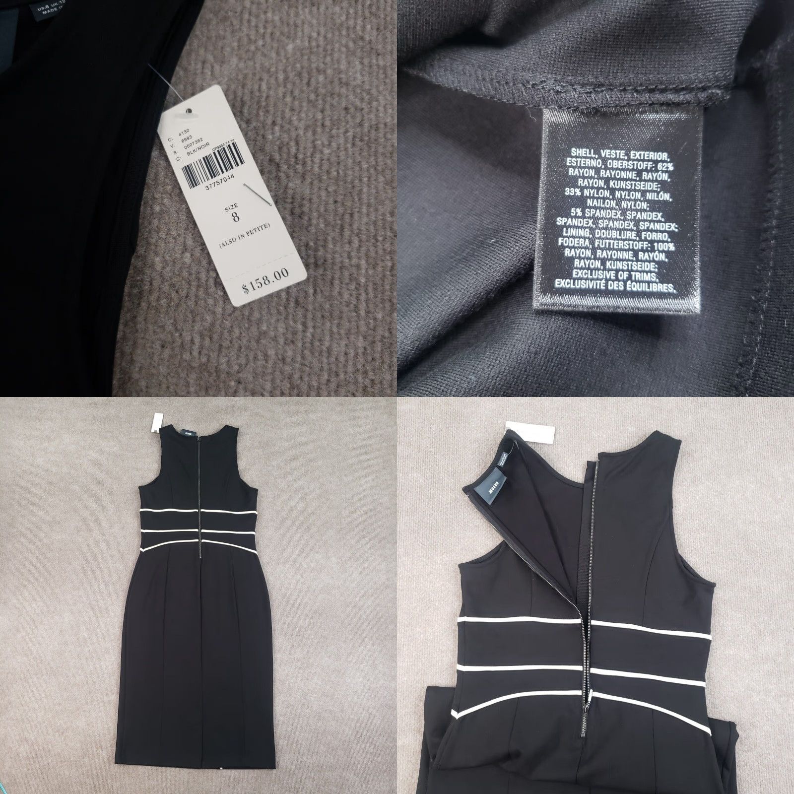 Diane von Furstenberg Diane von Furstenberg Sheath Dress Womens Size 4 Black Sleeveless Stretch Midi Size S / US 4 / IT 40 - 8 Thumbnail