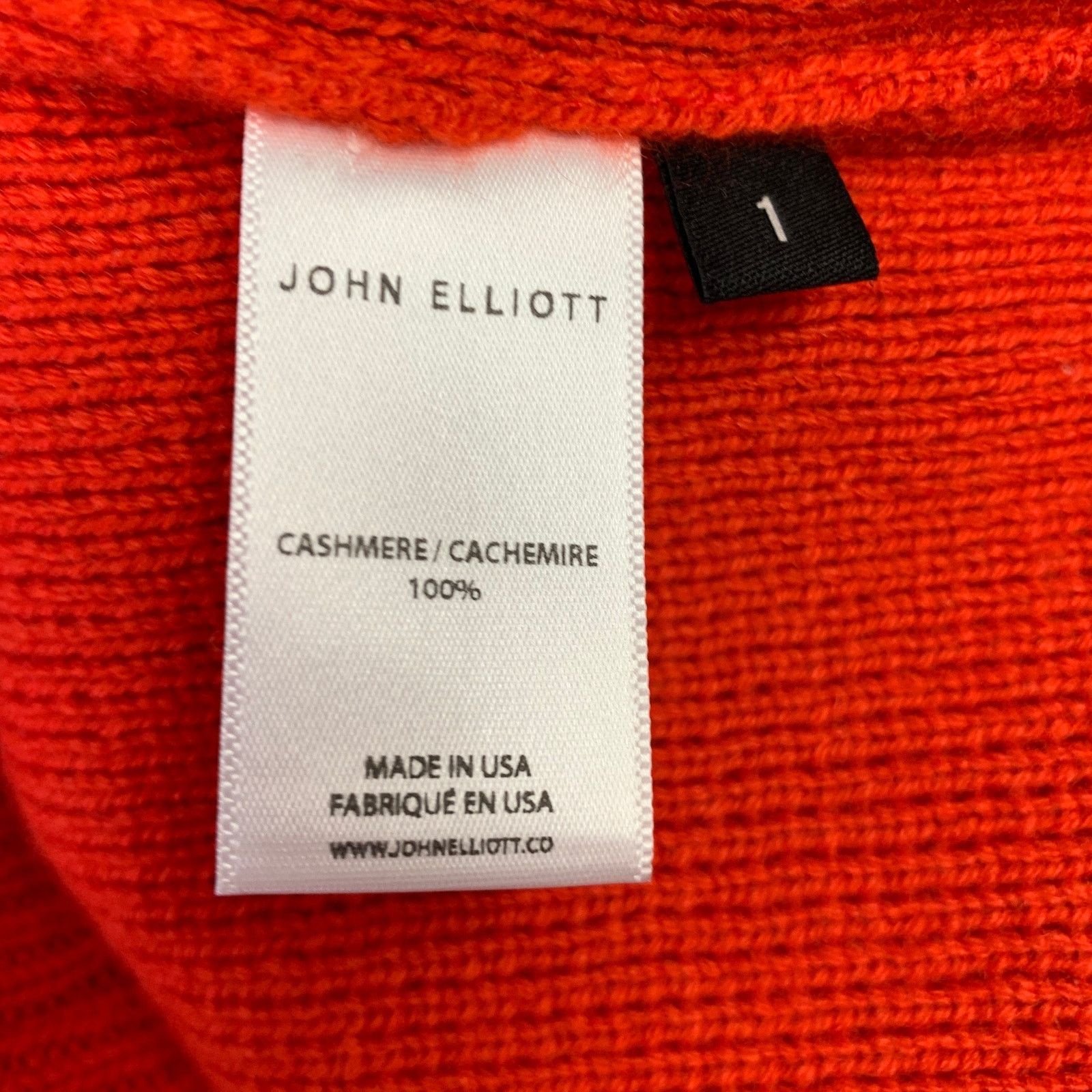 John Elliott JOHN ELLIOTT Size S Red Cashmere Crew Neck Sweater Size US S / EU 44-46 / 1 - 6 Thumbnail