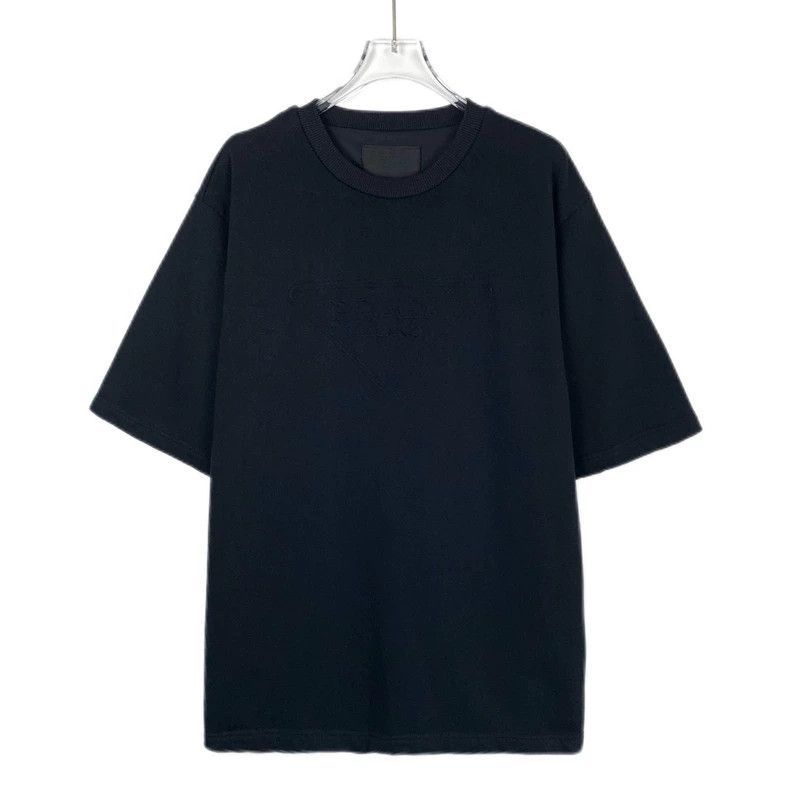 Prada Prada 21 styles of embossed logo round-neck black cotton sh Size US M / EU 48-50 / 2 - 1 Thumbnail