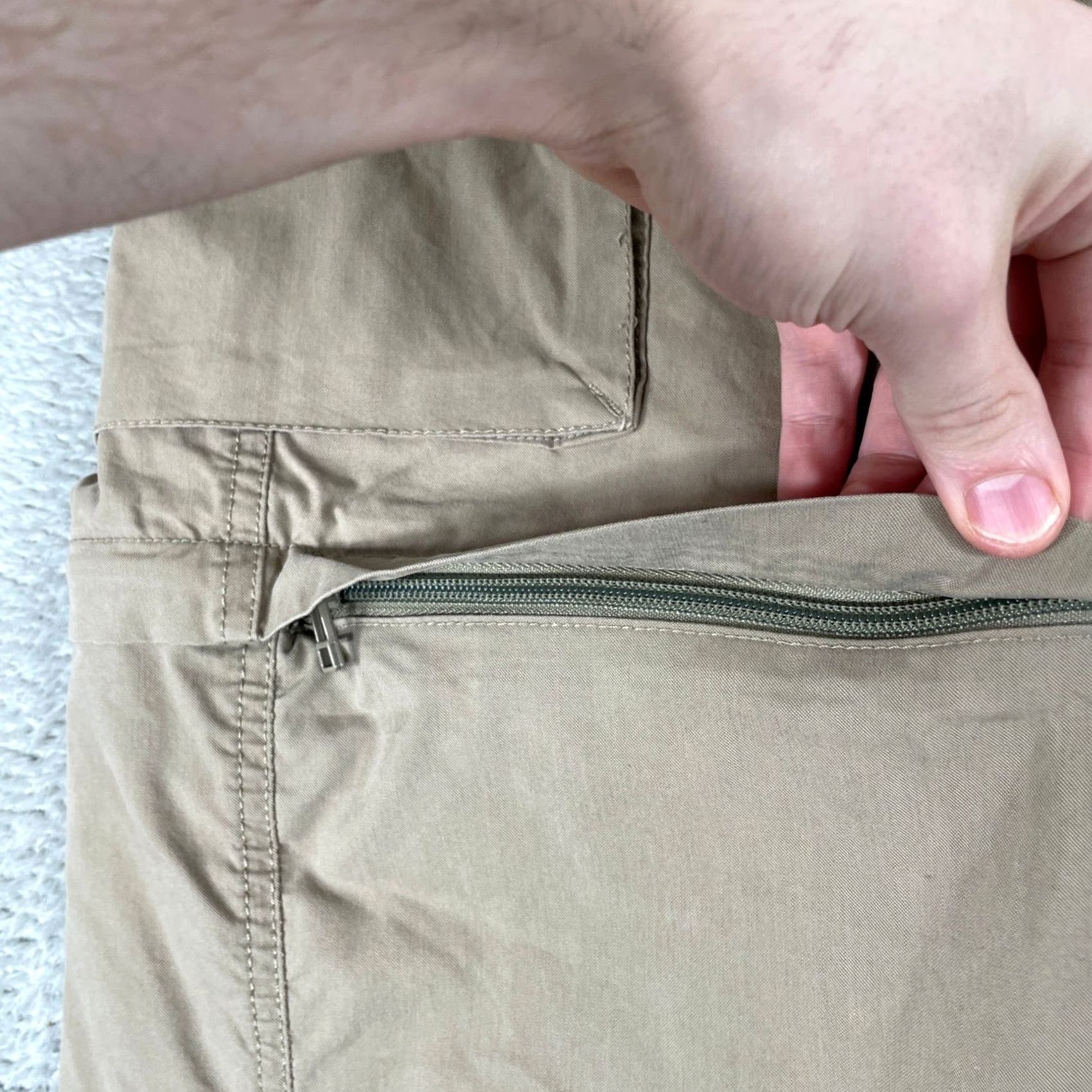 Vintage VINTAGE Sonoma Cargo Pants Mens 36x30 Tan Convertible Hiking Gorpcore Baggy Y2K Size US 36 / EU 52 - 5 Thumbnail