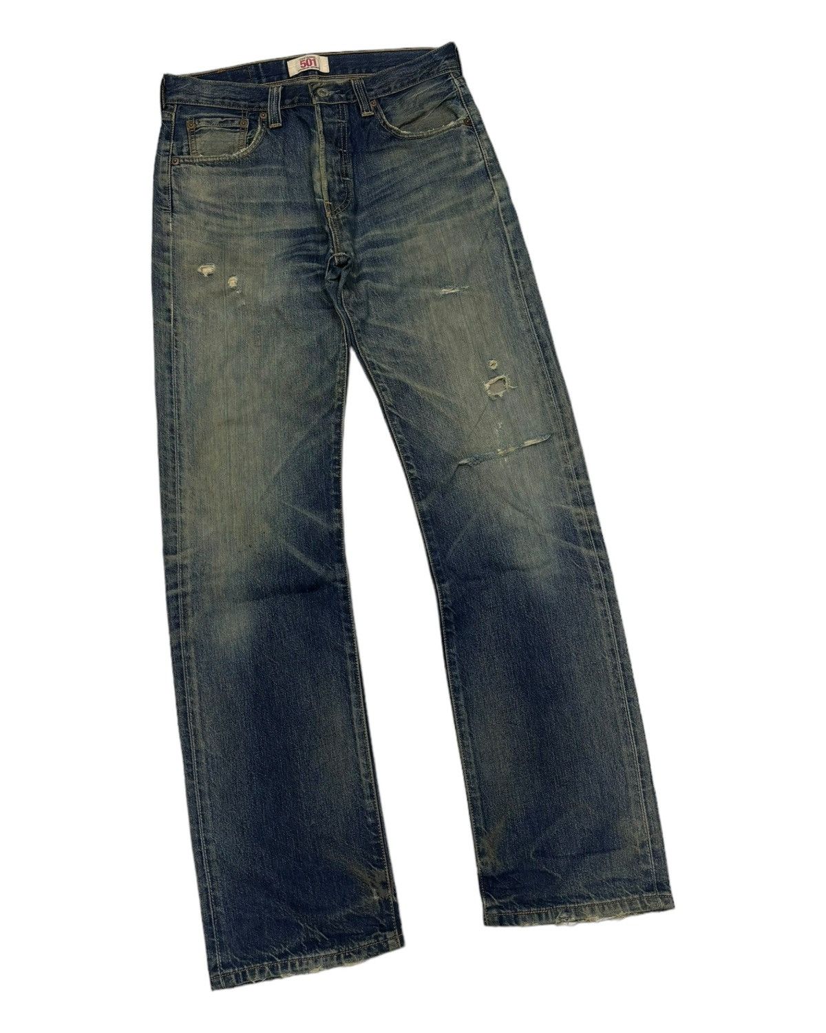 Levi's 🔥Levis 501 Japan Distressed Denim Jeans Size US 30 / EU 46 - 3 Thumbnail