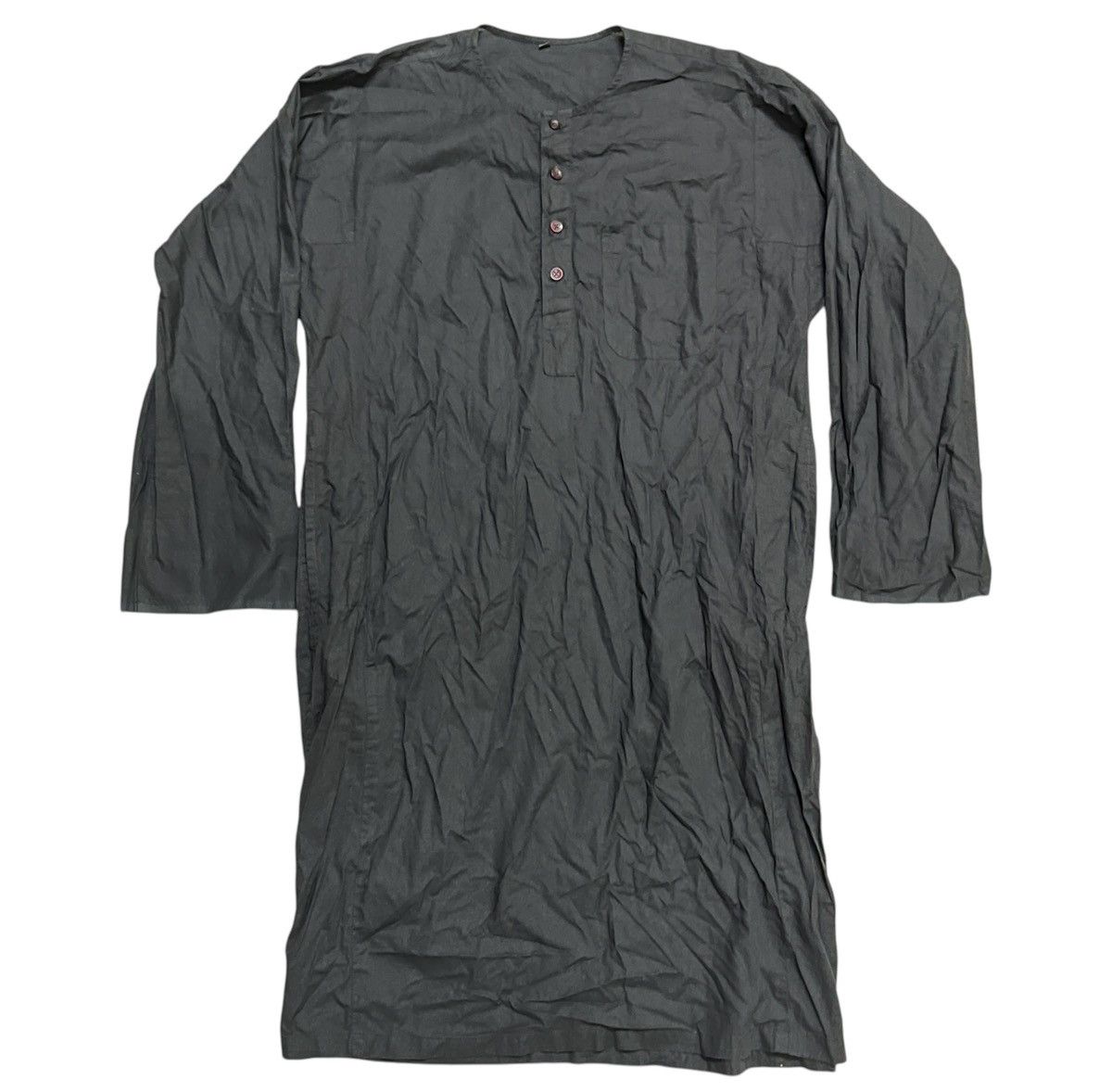 Japanese Brand × Vintage Crinkle Kurta Buttoned Shirt Size US M / EU 48-50 / 2 - 1 Thumbnail