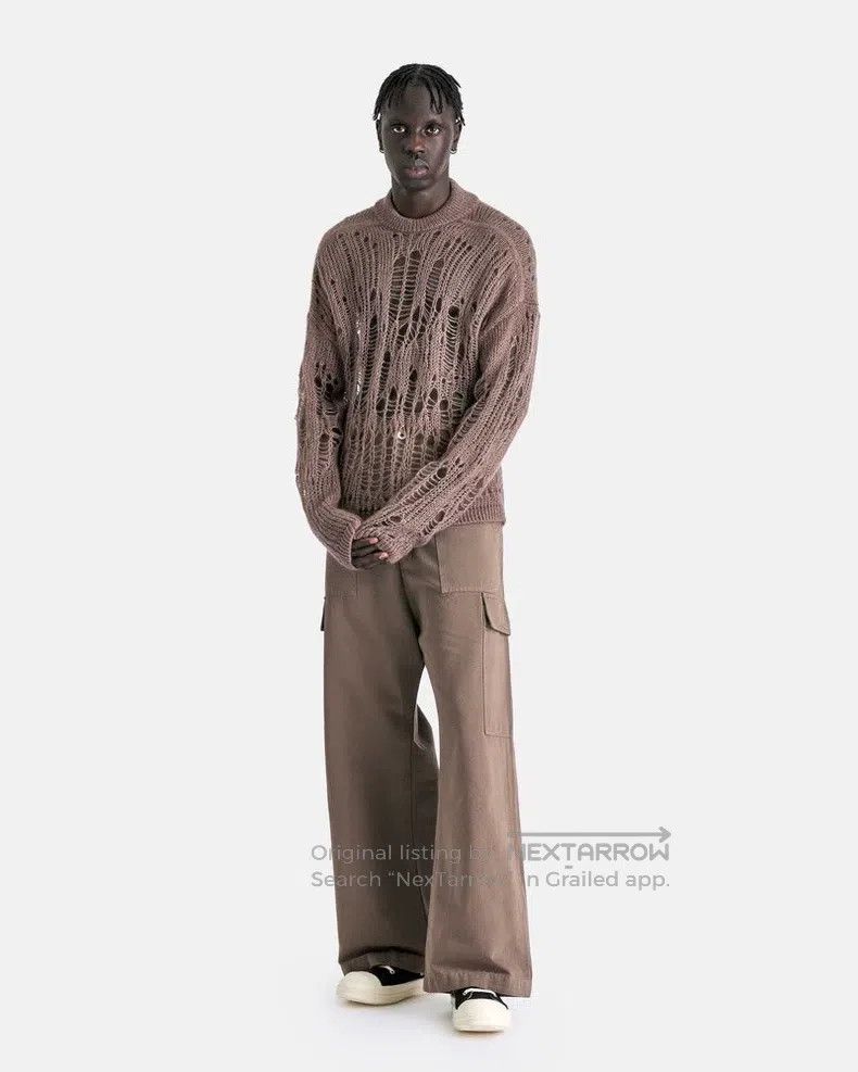 Rick Owens RICK OWENS size S Gray-brown lined wide leg work pants Size US 27 - 3 Thumbnail