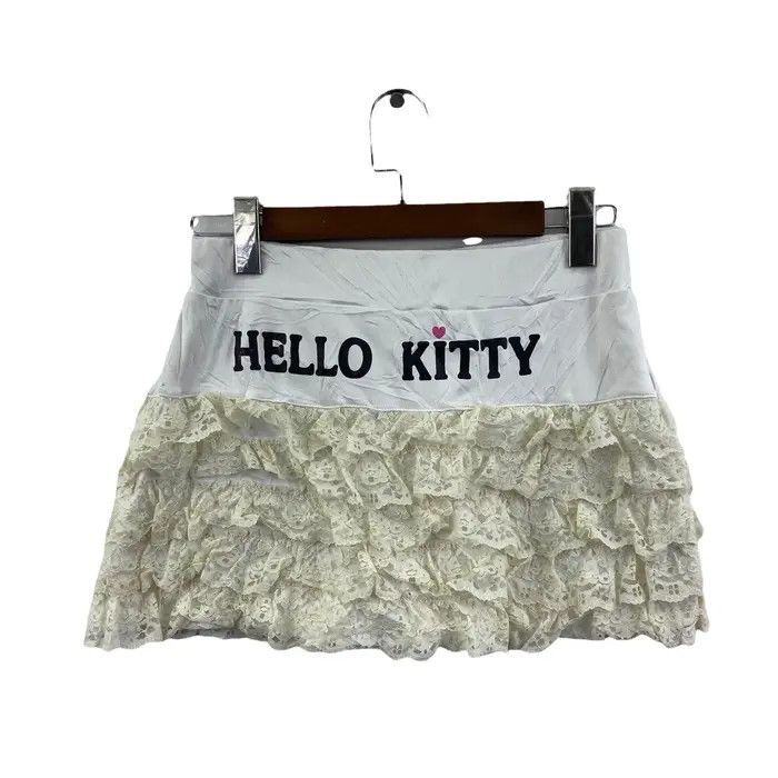 Vintage Vtg HELLO KITTY JAPAN Cartoon Anime Mini Skirt Sanrio Size 28" / US 6 / IT 42 - 2 Thumbnail