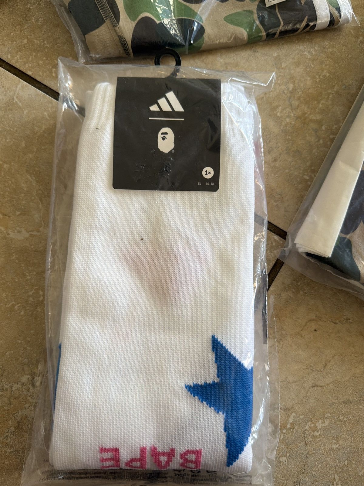 Adidas × Bape Adidas bape football socks white xl 46-48 Size ONE SIZE - 2 Thumbnail