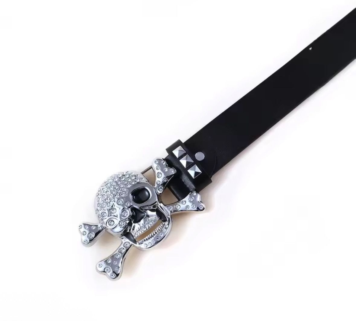 Japanese Brand Unisex Trendy Gothic Punk Skulls Buckle Belt Size ONE SIZE - 6 Thumbnail
