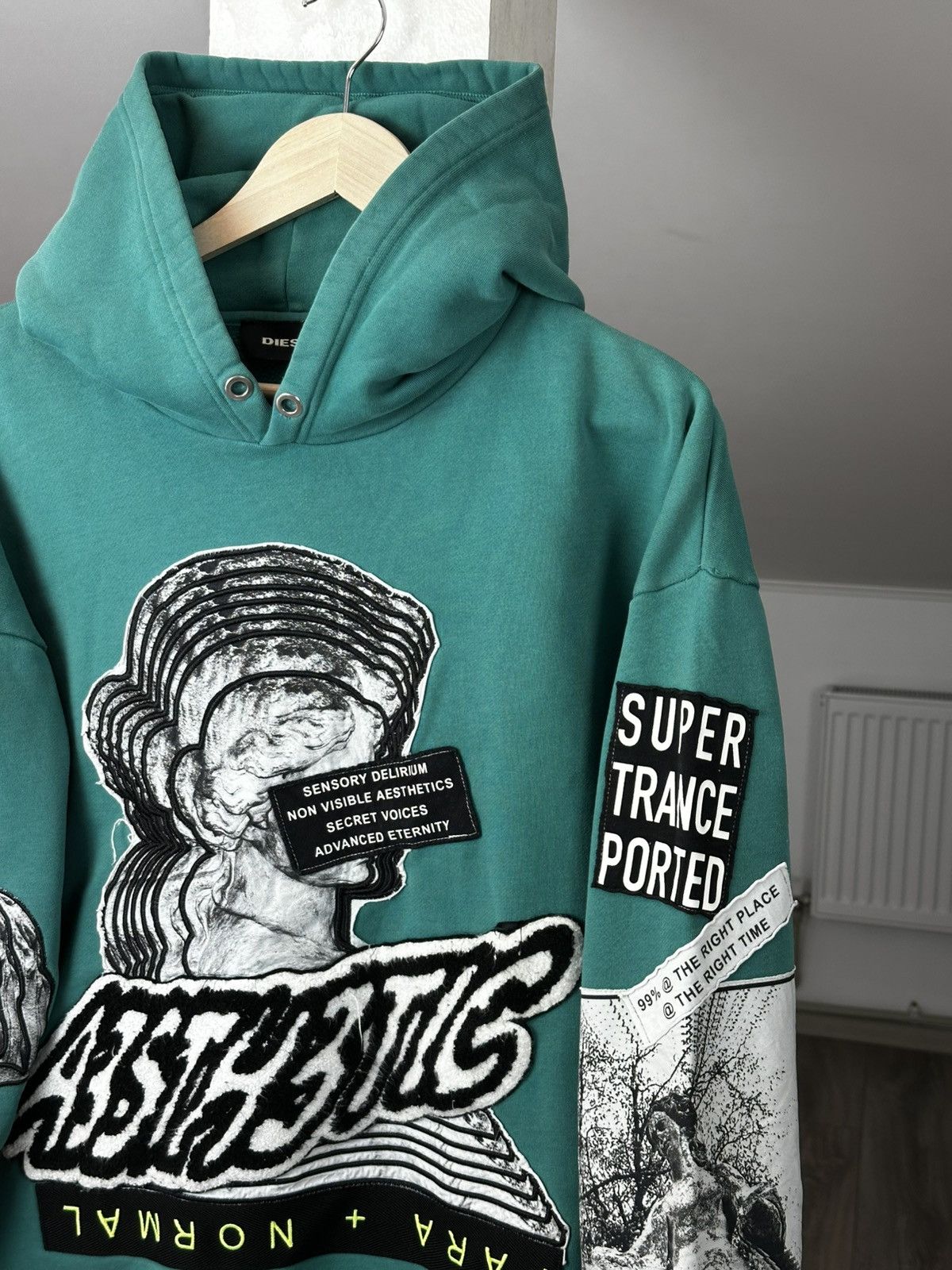Diesel Diesel Aesthetic Para + Normal Mint Hoodie Y2K Size US M / EU 48-50 / 2 - 3 Thumbnail