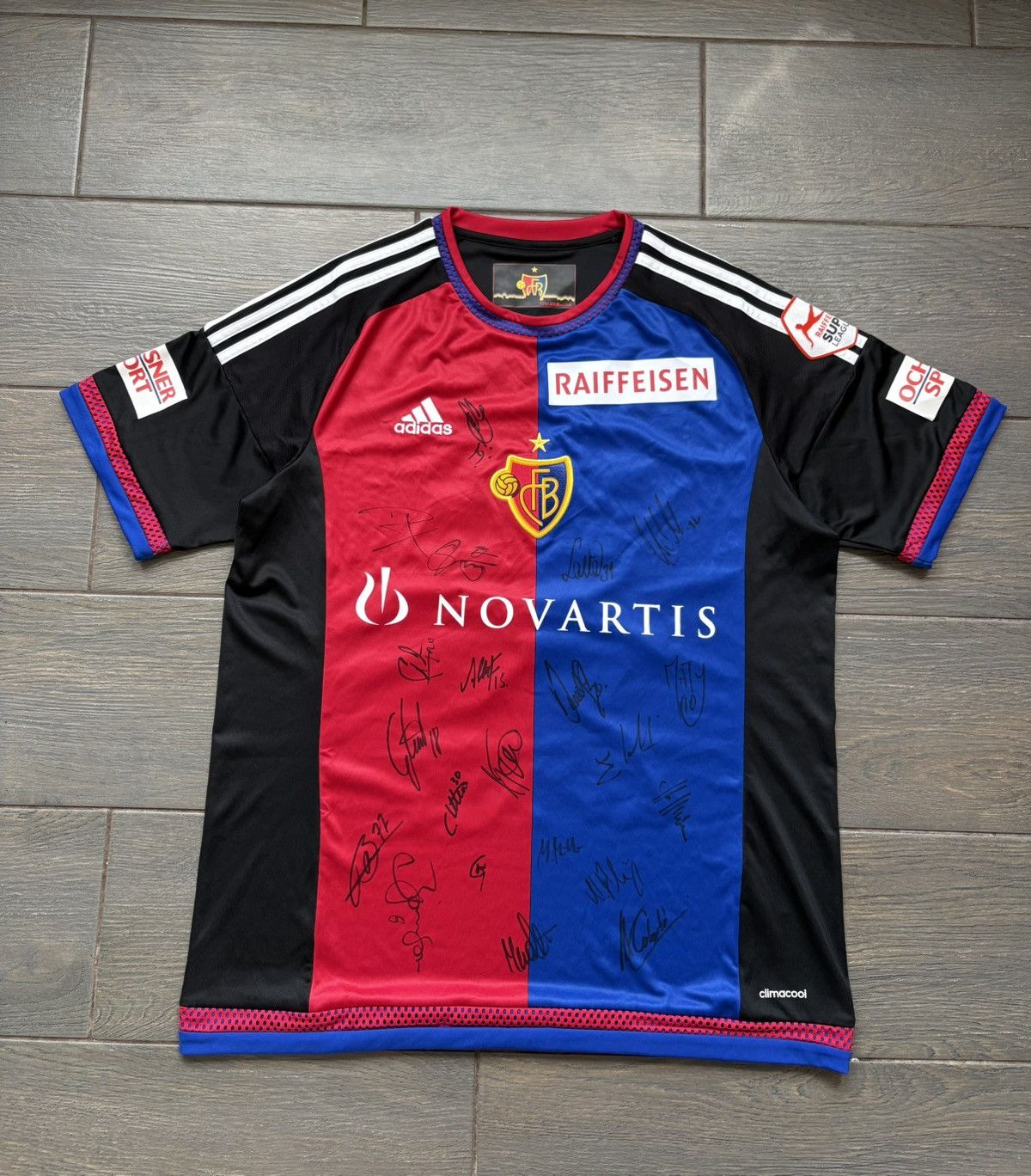 Adidas FC Basel 2015 Player Issue #36 Embolo Soccer Jersey
