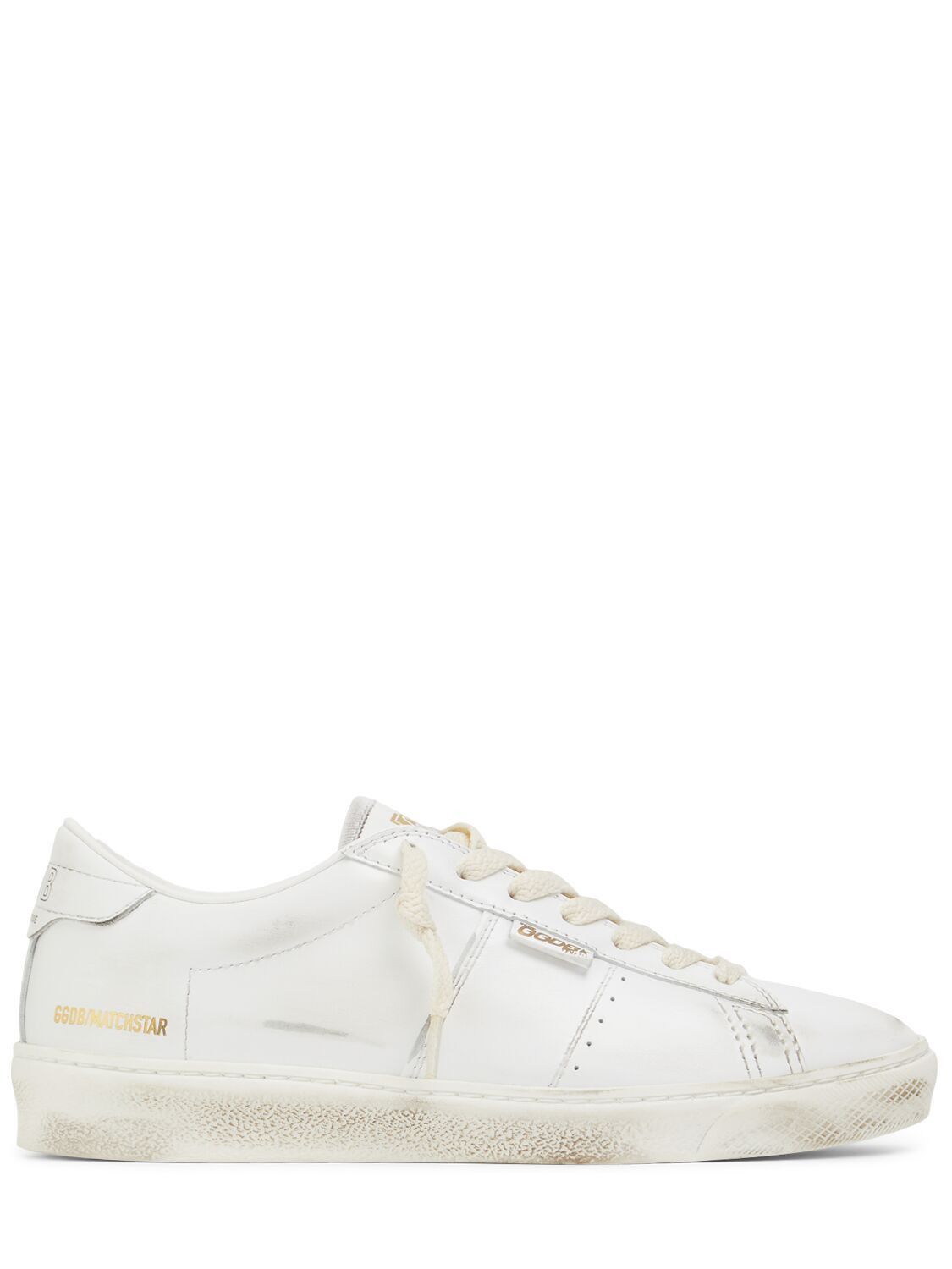 GOLDEN GOOSE Match Star Women's White Leather Sneakers