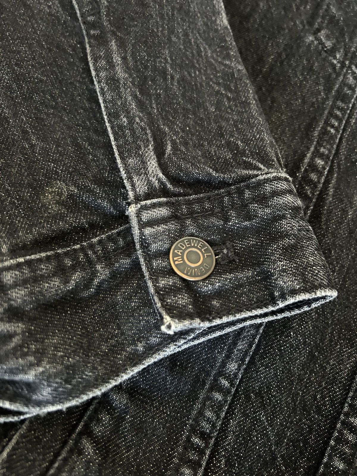 Madewell Madewell Dark Distressed Denim Jacket Oversized Size US XXL / EU 58 / 5 - 3 Thumbnail