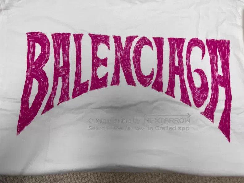 Balenciaga Balenciaga Back Pink Graffiti Short Sleeve Size US XS / EU 42 / 0 - 3 Thumbnail
