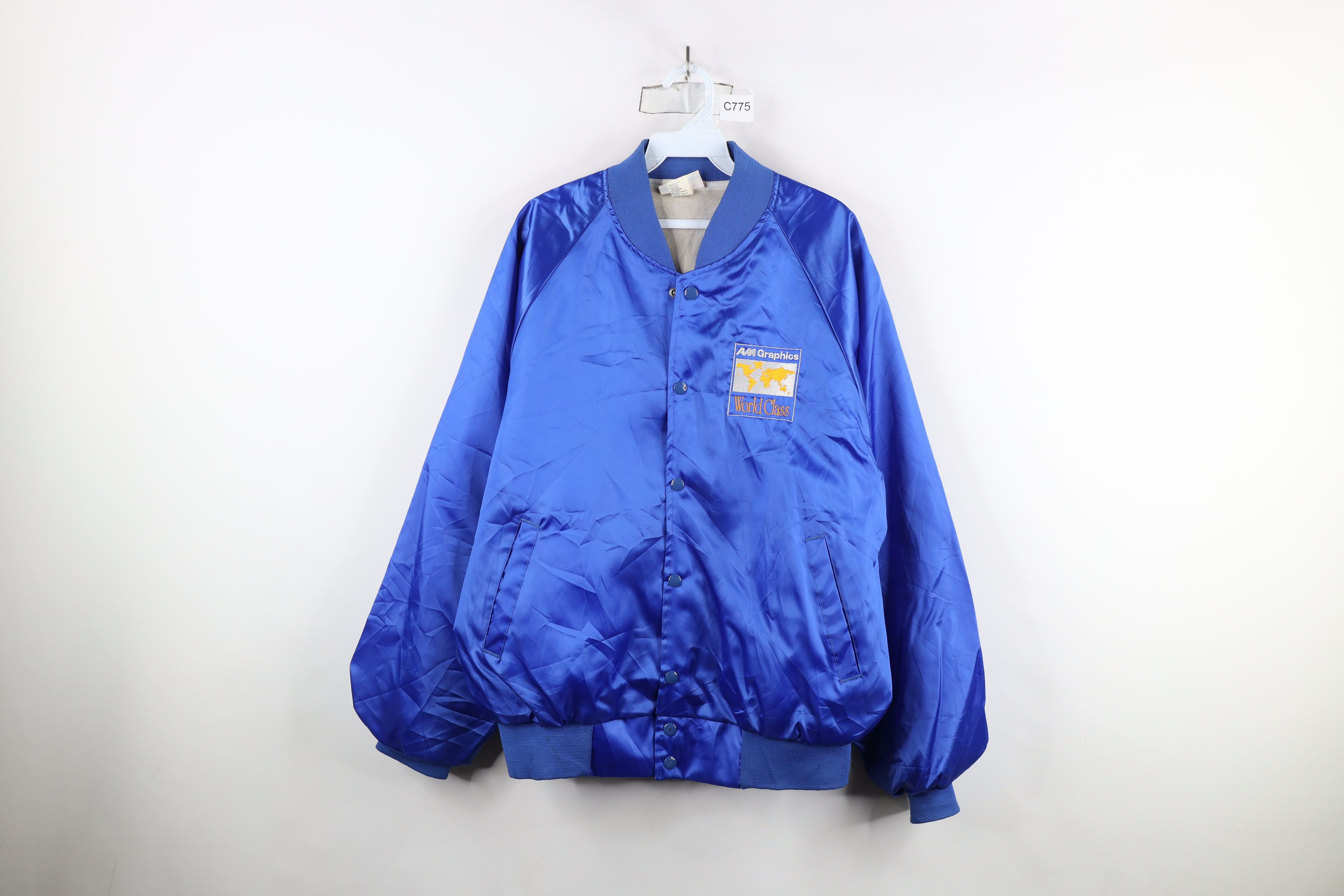 Vintage Vintage 80s Streetwear World Class Satin Bomber Jacket USA Size US L / EU 52-54 / 3 - 1 Thumbnail