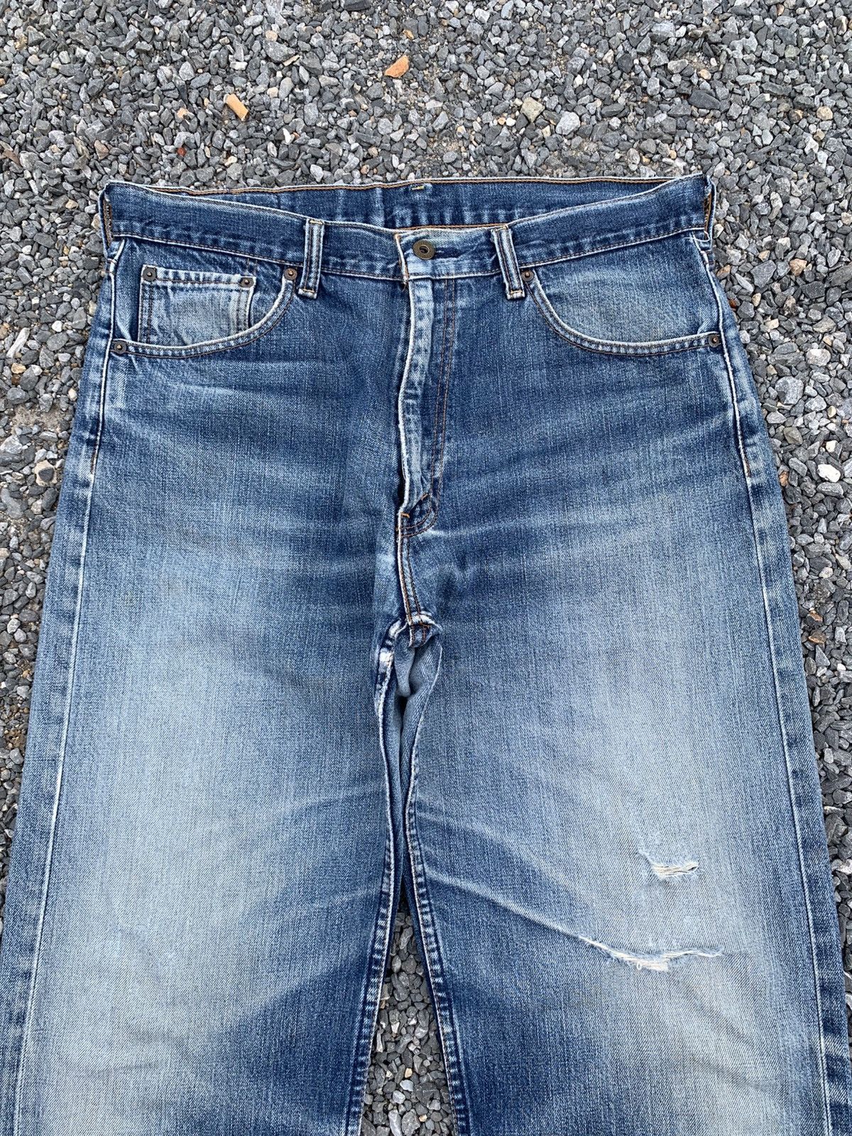 Kapital VINTAGE LEVI'S 503 SELVEDGE FADED LOOSE DSITRESSED DENIM Size US 36 / EU 52 - 6 Thumbnail