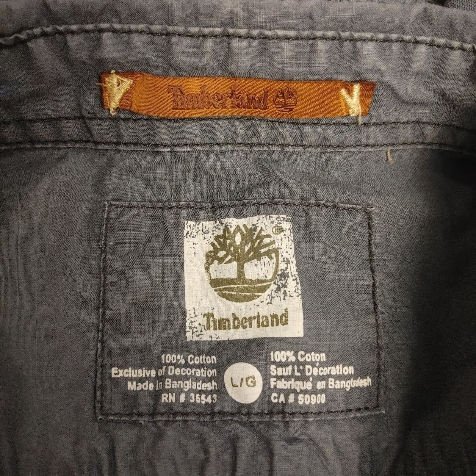 Timberland Timberland Men LG Dark Grey Denim Short Sleeve Polo Size US L / EU 52-54 / 3 - 3 Thumbnail
