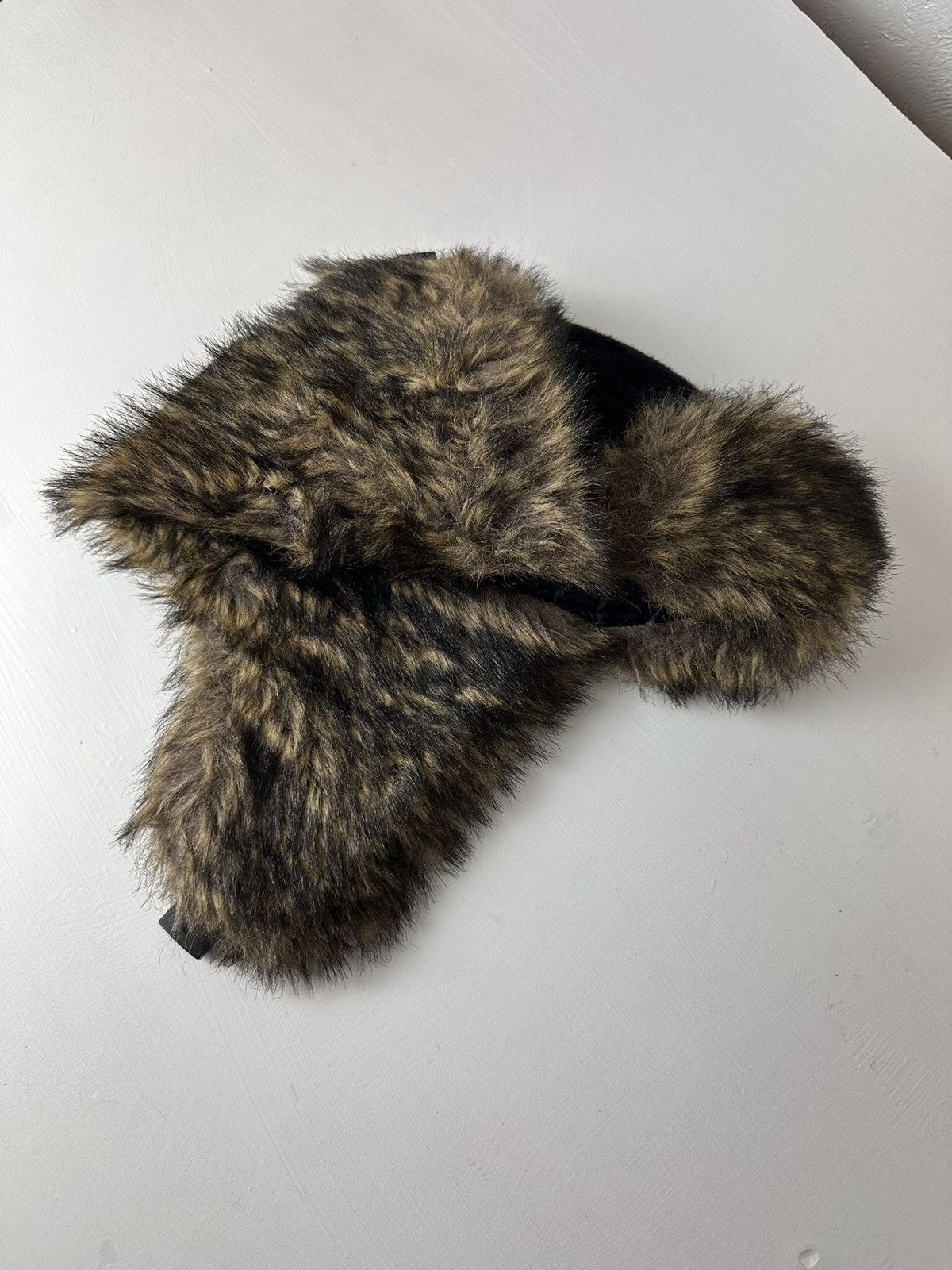 Hysteric Glamour × Vintage Crazy Y2K Mohair Fuzzy Hat Ushanka Punk Huge Size ONE SIZE - 4 Thumbnail