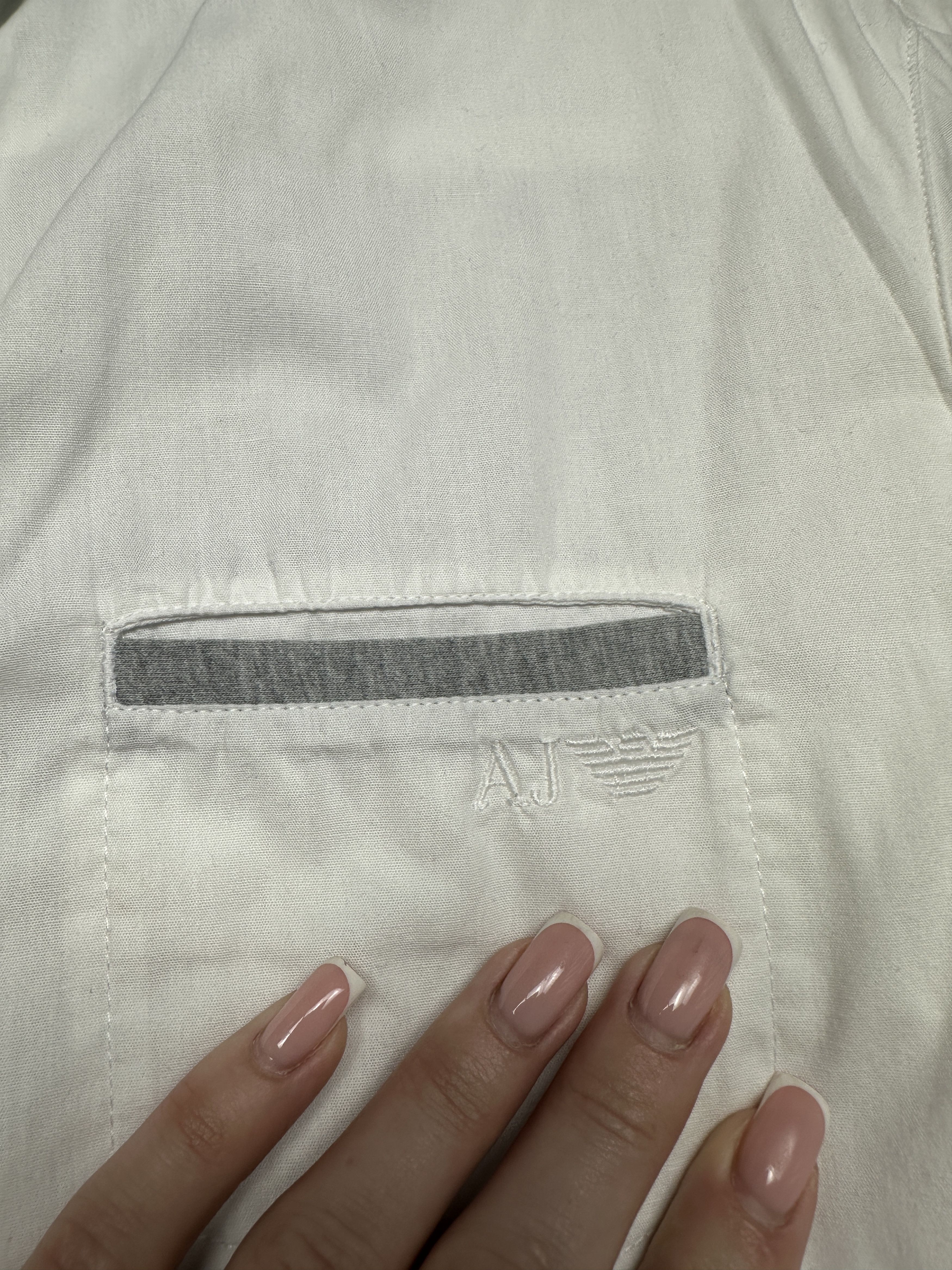 Armani Armani Jeans Mens White Long Sleeve Shirt Size US L / EU 52-54 / 3 - 3 Thumbnail