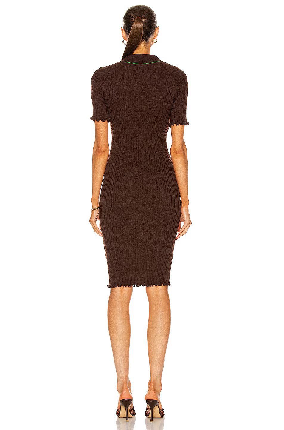 Bottega Veneta o1loc1c0824 656278 Dress in Dark Ebony Size L / US 10 / IT 46 - 4 Thumbnail