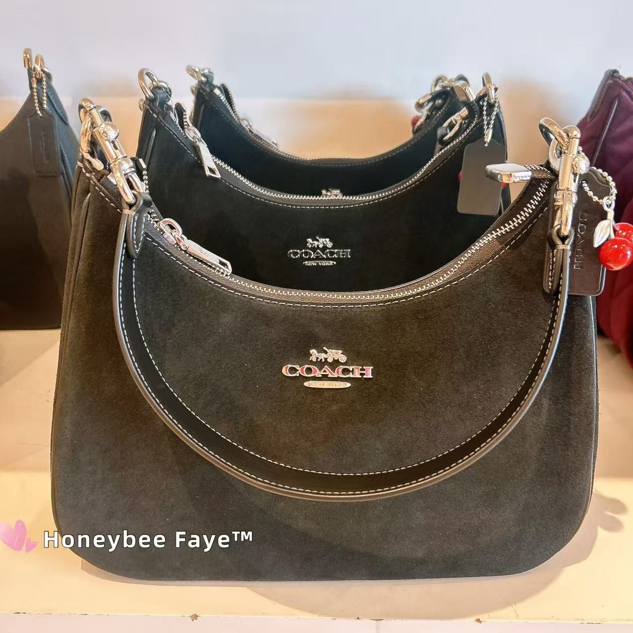 Coach NWT COACH Teri Hobo Bag With Cherry Charm CCZ88 🍒 Size ONE SIZE - 2 Thumbnail