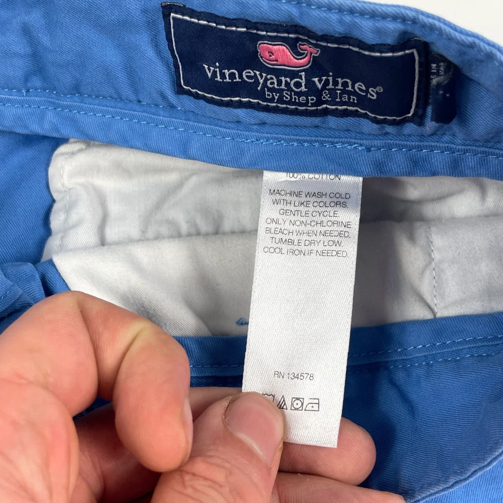 Vineyard Vines Vineyard Vines Shorts Mens 32 x 8 Blue Golf Club Chino Flat Front 5-Pocket Outdoor Linen? Size US 32 / EU 48 - 7 Thumbnail