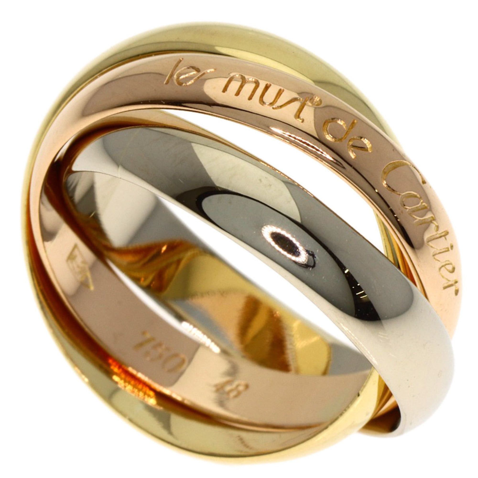 Cartier Cartier Trinity #48 Ring, 18K Yellow Gold/18KPG/18KWG, Women's Size ONE SIZE - 1 Thumbnail