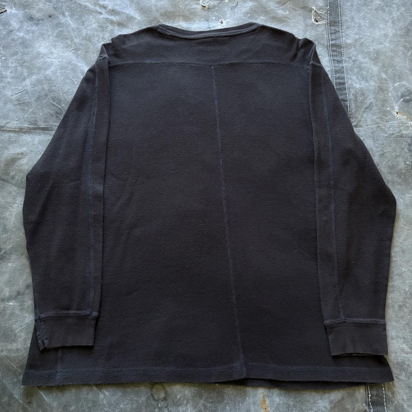 Vintage Vintage Y2K Chocolate Brown Grunge Thermal Waffle Knit Shirt Size US XL / EU 56 / 4 - 4 Thumbnail
