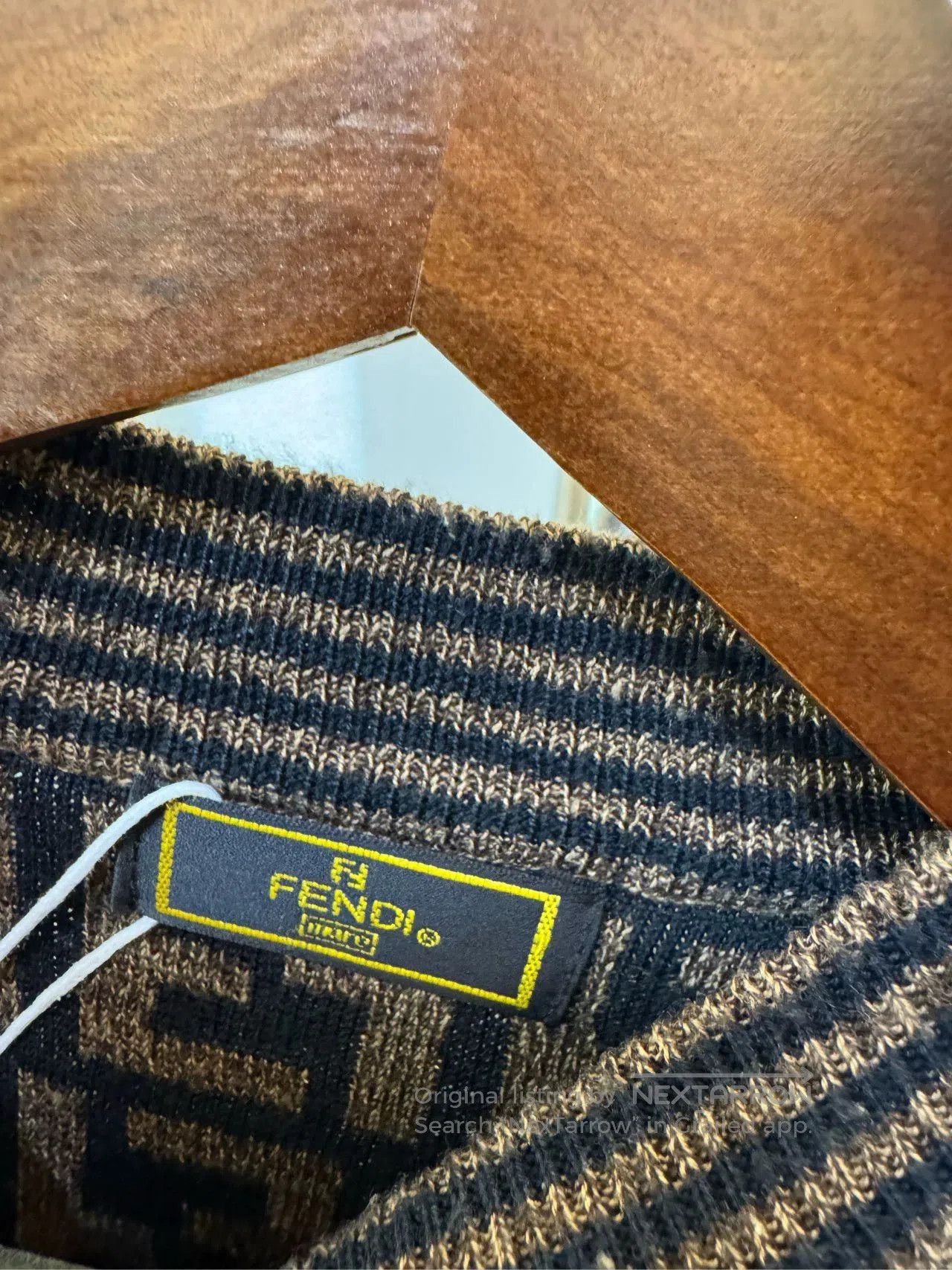 Fendi Fendi Vintage Logo Print Long Sleeve Sweater. Size US XS / EU 42 / 0 - 3 Thumbnail