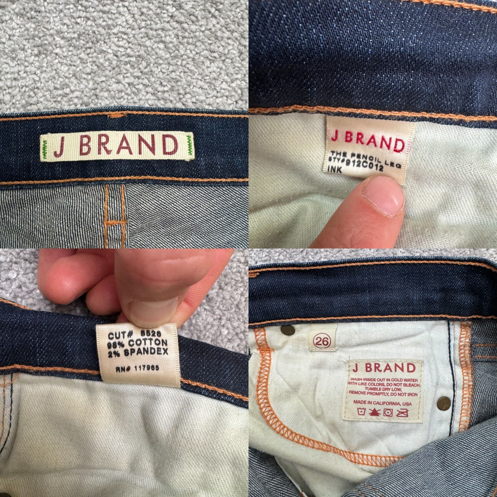 J Brand VINTAGE J Brand Slim Straight Denim Jeans Womens 30 Blue Dark Wash Streetwear 28-inch Girls Size 30" / US 8 / IT 44 - 8 Thumbnail